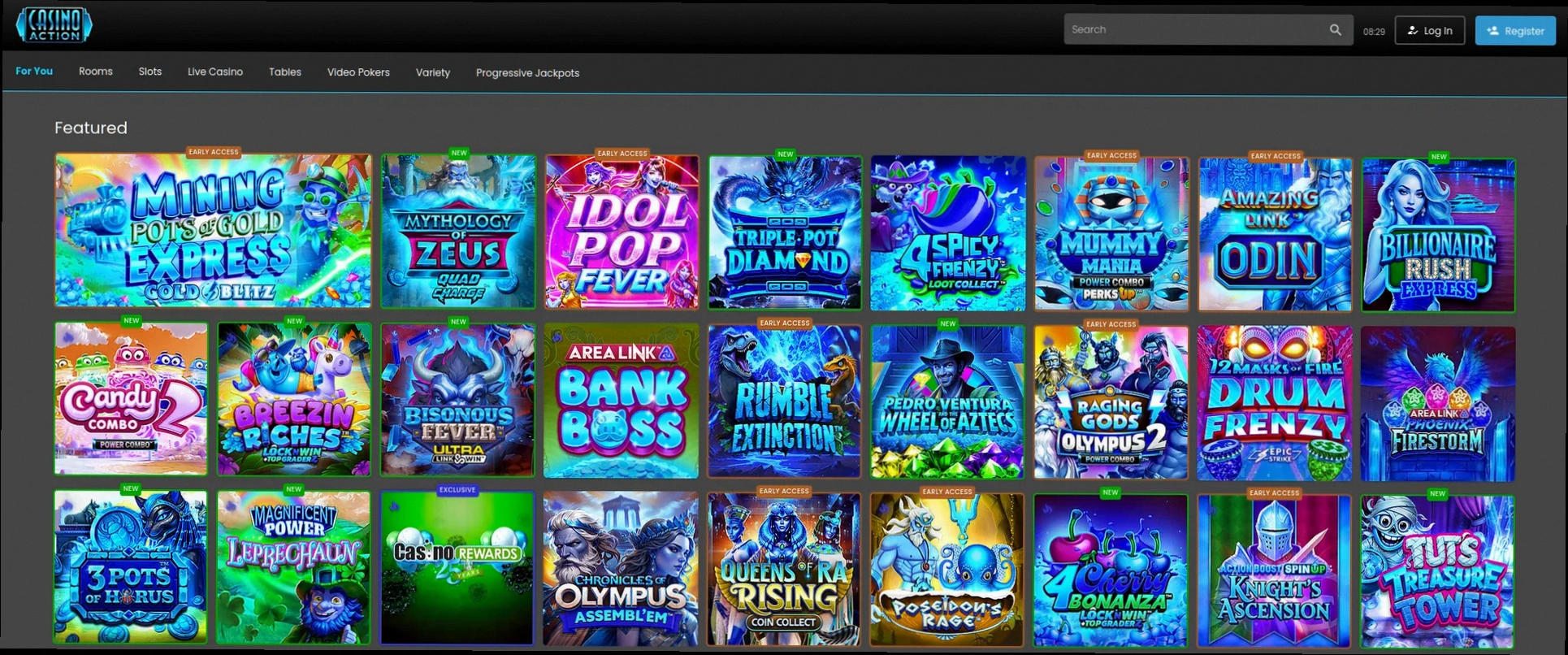 Action Casino 325% up to 1 250 CAD bonus